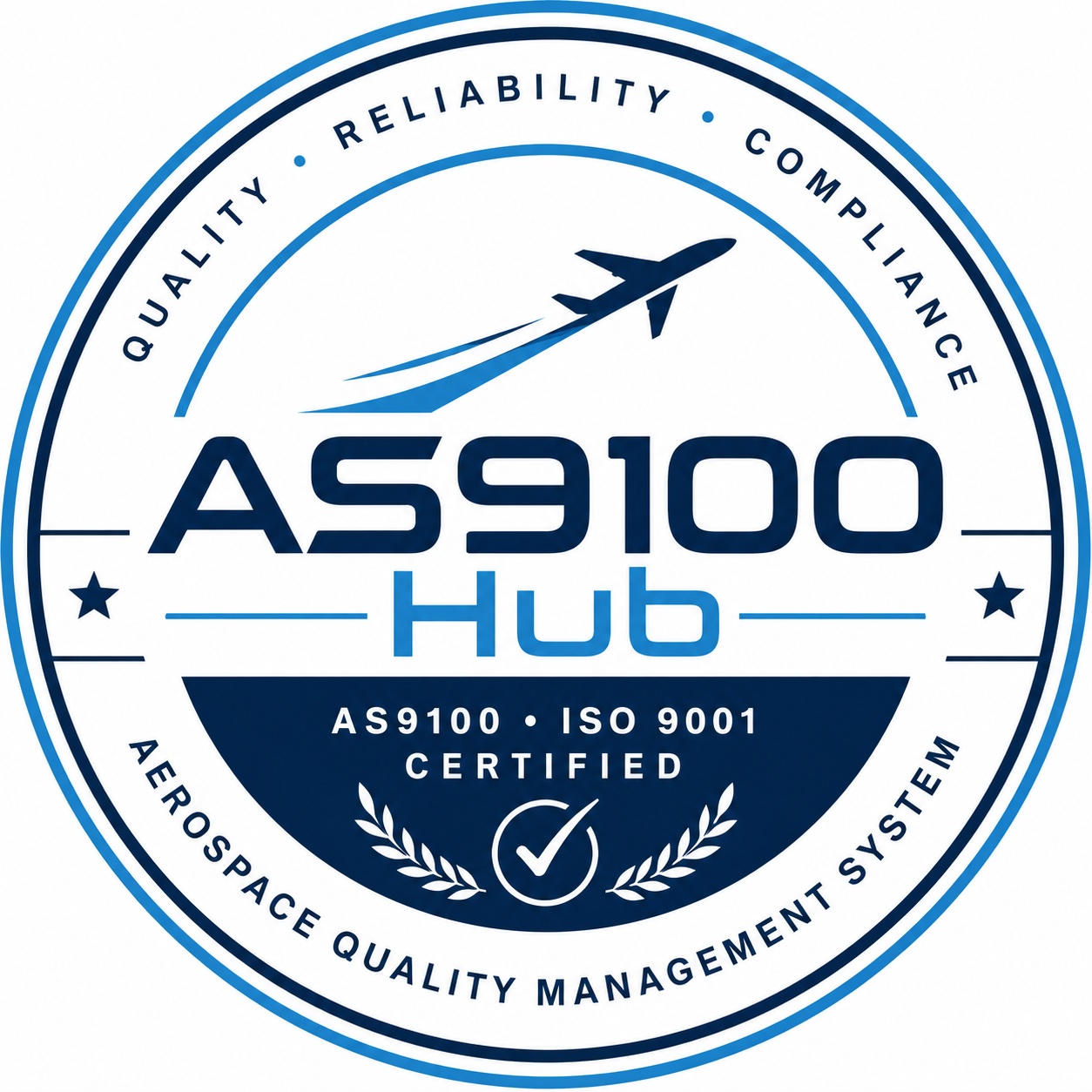 AS9100Hub — Aerospace Quality Management System · AS9100 · ISO 9001 Certified